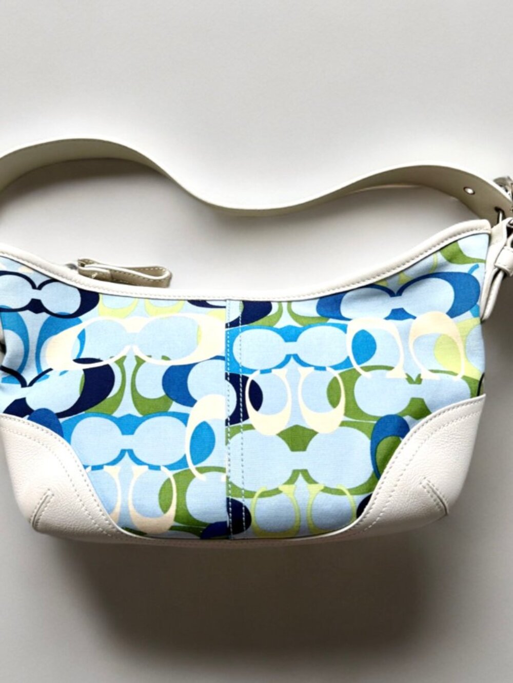 Coach Y2K Blue Green Small Mini Optic Soho Shoulder Bag 9518 - Picture 2 of 9